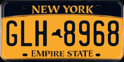 NY license plate GLH8968