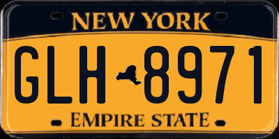 NY license plate GLH8971
