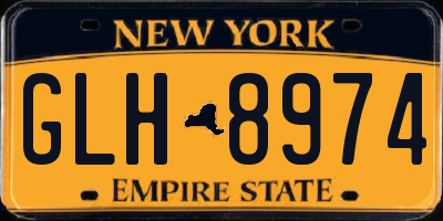 NY license plate GLH8974