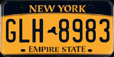 NY license plate GLH8983