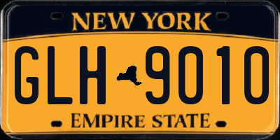 NY license plate GLH9010