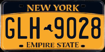 NY license plate GLH9028