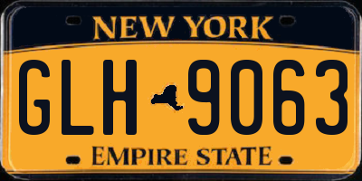 NY license plate GLH9063