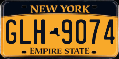 NY license plate GLH9074