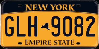 NY license plate GLH9082