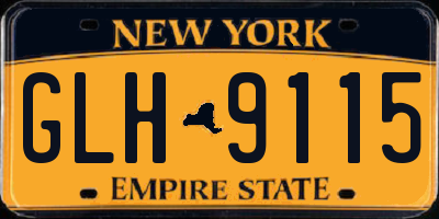 NY license plate GLH9115