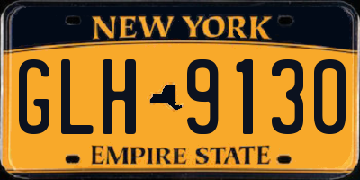 NY license plate GLH9130