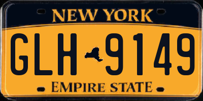 NY license plate GLH9149