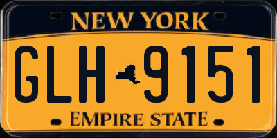 NY license plate GLH9151