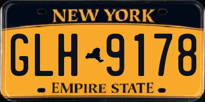 NY license plate GLH9178
