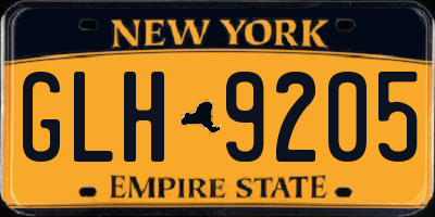 NY license plate GLH9205