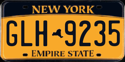 NY license plate GLH9235
