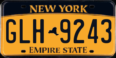NY license plate GLH9243