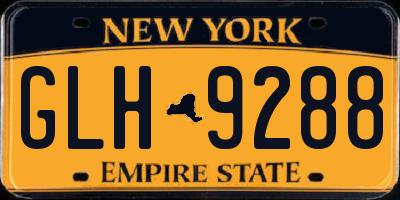 NY license plate GLH9288