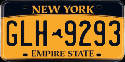 NY license plate GLH9293