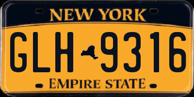 NY license plate GLH9316