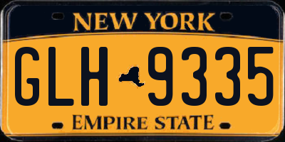 NY license plate GLH9335