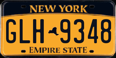 NY license plate GLH9348