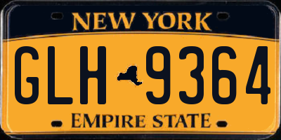 NY license plate GLH9364