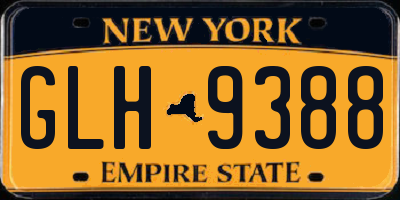 NY license plate GLH9388