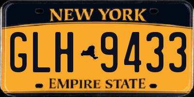 NY license plate GLH9433