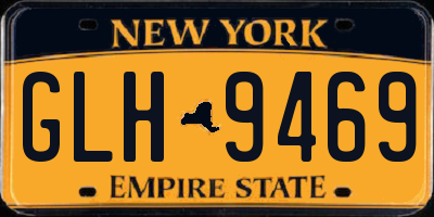 NY license plate GLH9469