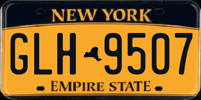 NY license plate GLH9507
