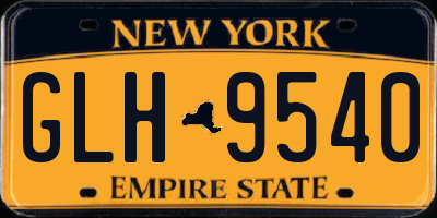 NY license plate GLH9540