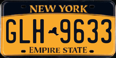 NY license plate GLH9633