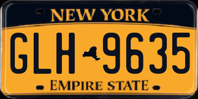 NY license plate GLH9635
