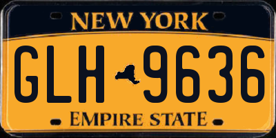 NY license plate GLH9636