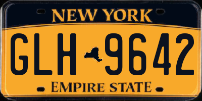 NY license plate GLH9642