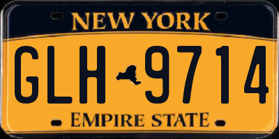 NY license plate GLH9714