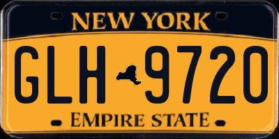 NY license plate GLH9720