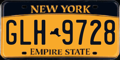 NY license plate GLH9728