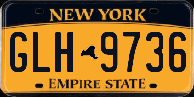 NY license plate GLH9736