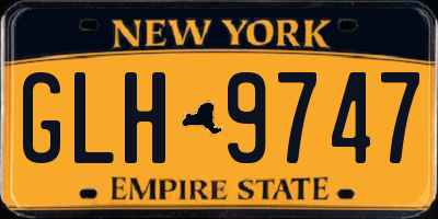 NY license plate GLH9747