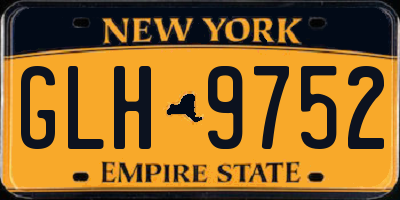NY license plate GLH9752