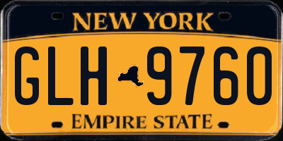 NY license plate GLH9760