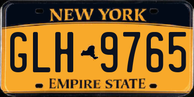 NY license plate GLH9765