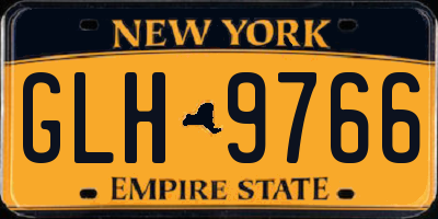 NY license plate GLH9766