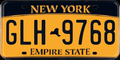 NY license plate GLH9768