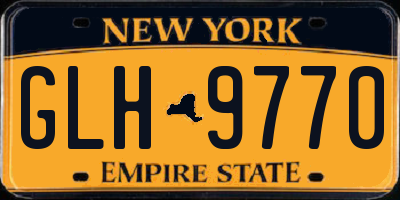 NY license plate GLH9770