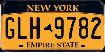 NY license plate GLH9782