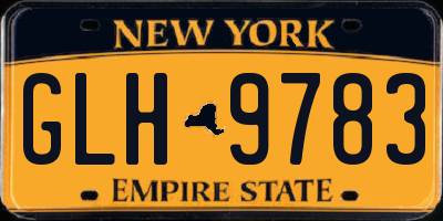 NY license plate GLH9783