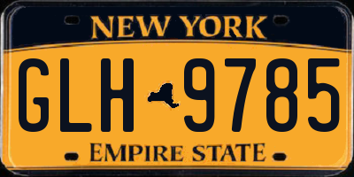 NY license plate GLH9785