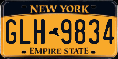 NY license plate GLH9834