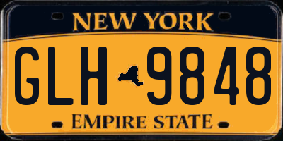 NY license plate GLH9848