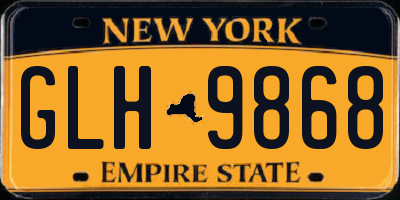 NY license plate GLH9868