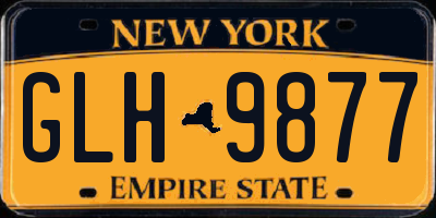 NY license plate GLH9877
